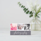 Moderne, elegante fotocollage visitekaartje (Staand voorkant)