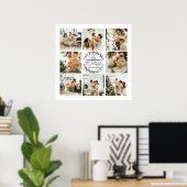 Moderne Elegante Fotocollage Zwart Wit Keepsake Poster (Thuiskantoor)