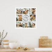 Moderne Elegante Fotocollage Zwart Wit Keepsake Poster (Keuken)