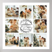 Moderne Elegante Fotocollage Zwart Wit Keepsake Poster (Voorkant)