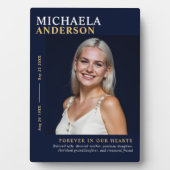 Moderne Elegante Fotogedenkplek op tafel Fotoplaat (voorkant)