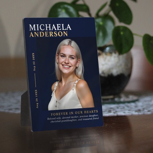 Moderne Elegante Fotogedenkplek op tafel Fotoplaat