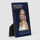 Moderne Elegante Fotogedenkplek Tafelmodel Fotoplaat (Zijkant)