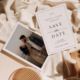 Moderne Elegante Fotokader Trouw Save the Date