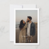 Moderne Elegante Fotokader Trouw Save the Date (Achterkant)