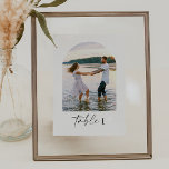Moderne Elegante Fotolijst Nummers Kaart<br><div class="desc">Dit is een elegant, modern tafelnummer met een prachtig kalligrafielettertype en minimalistisch design. Bewerk de meeste bewoordingen en alle kleuren om dit fototabelnummer aan te passen aan uw evenementenbehoeften en persoonlijke stijl // Voor overeenkomende items, bezoek het "ALICE"-collectie in de winkel van Sincerely By Nicole Zazzle. * Als u van...</div>