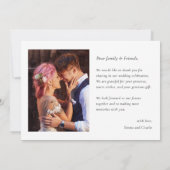 Moderne Elegante Foto's Typografie bericht Trouwen Bedankkaart (Achterkant)