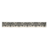 Moderne Elegante  Franse Beige Black Lace Satijnen Lint (Voorkant)