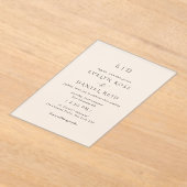 Moderne Elegante Frosted Acryl Huwelijksuitnodigin Acryl Uitnodigingen (Laagn)