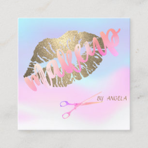 Moderne elegante galerijliften, schaar vierkante visitekaartje