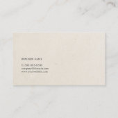 Moderne Elegante Gedrukt Document Textuuradviseur Visitekaartje (Achterkant)