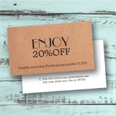 Moderne Elegante Gedrukte Kraft Coupon Schoonheid