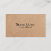 Moderne Elegante GEDRUKTE Kraft Donker Grijs Consu Visitekaartje (Voorkant)