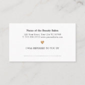 Moderne Elegante Gedrukte Kraft White Heart Beauty Aanbevelingskaartje (Achterkant)