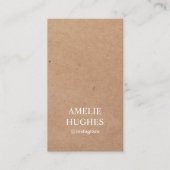 Moderne Elegante Gedrukte Kraftpapier-Document Roo Visitekaartje (Voorkant)