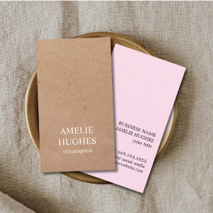 Moderne Elegante Gedrukte Kraftpapier-Document Roo Visitekaartje