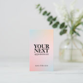 Moderne elegante gedurfde pastelgradiënt afsprakenkaartje (Staand voorkant)