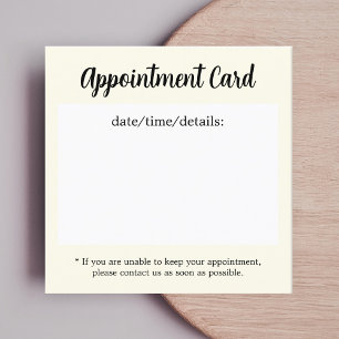Moderne elegante geel wit haar salon afsprakenkaartje