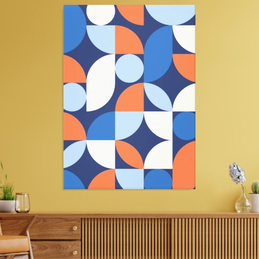 Moderne elegante geometrische Abstracte minimalist Canvas Afdruk (Insitu (Woonkamer))