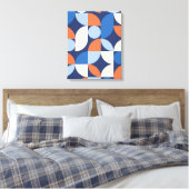 Moderne elegante geometrische Abstracte minimalist Canvas Afdruk (Insitu (Slaapkamer))