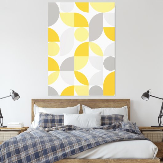 Moderne elegante geometrische Abstracte minimalist Canvas Afdruk (Insitu (Slaapkamer))
