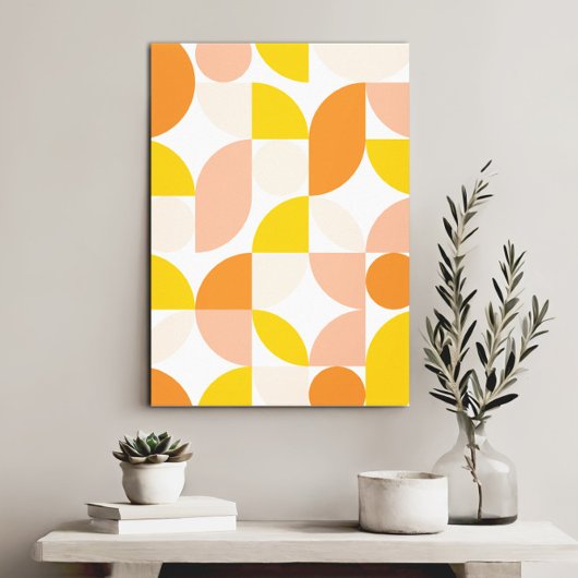 Moderne elegante geometrische Abstracte minimalist Canvas Afdruk