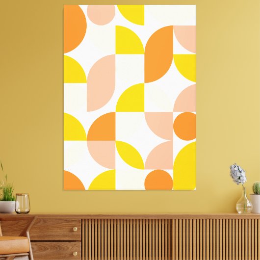 Moderne elegante geometrische Abstracte minimalist Canvas Afdruk (Insitu (Woonkamer))