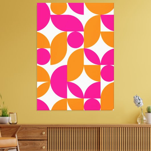 Moderne elegante geometrische Abstracte minimalist Canvas Afdruk (Insitu (Woonkamer))