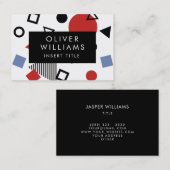 Moderne elegante geometrische art elegant Lijst Visitekaartje (Voorkant / Achterkant)