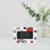 Moderne elegante geometrische art elegant Lijst Visitekaartje (Staand voorkant)