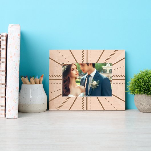 Moderne elegante geometrische lijnkunst gegraveerde lijstjes