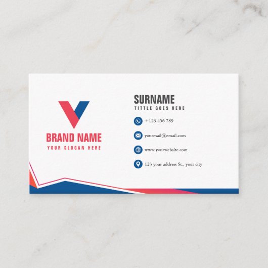 Moderne elegante geometrische visitekaartje (Voorkant)