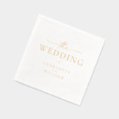 Moderne elegante gepersonaliseerde bruiloft folie servetten (Links)