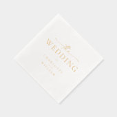 Moderne elegante gepersonaliseerde bruiloft folie servetten (Rechts)