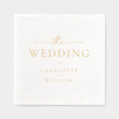 Moderne elegante gepersonaliseerde bruiloft folie servetten (Voorkant)