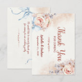 Moderne Elegante Gepersonaliseerde Eenvoudige Trou Notitiekaartje (Voorkant / Achterkant)