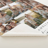 Moderne elegante gepersonaliseerde fotofamilie sherpa deken (3/4)
