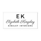 Moderne Elegante Gepersonaliseerde Naam en Bedrijf Zelfinktende Stempel (Design)