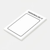 Moderne elegante gepersonaliseerde veelzijdige post-it® notes (Schuin)