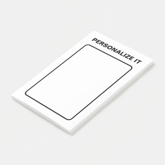 Moderne elegante gepersonaliseerde veelzijdige post-it® notes (Schuin)
