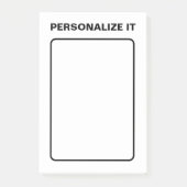 Moderne elegante gepersonaliseerde veelzijdige post-it® notes (Voorkant)