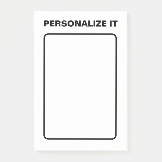Moderne elegante gepersonaliseerde veelzijdige post-it® notes (Voorkant)
