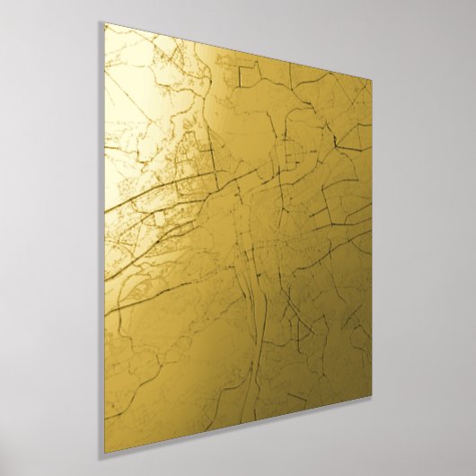 Moderne elegante geschenkkaart van Praag, Tsjechië Folie Afdrukken (Laagn)