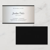 Moderne Elegante Geschreven Script Creatief Eenvou Visitekaartje (Voorkant / Achterkant)