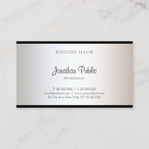 Moderne Elegante Geschreven Script Creatief Eenvou Visitekaartje