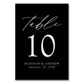 Moderne Elegante Gespikkelde Zwart-Wit Bruiloft Kaart (Voorkant)