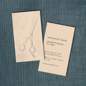 Moderne, elegante getextureerde huid schaar haarli visitekaartje