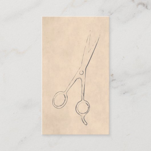 Moderne, elegante getextureerde huid schaar haarli visitekaartje (Voorkant)
