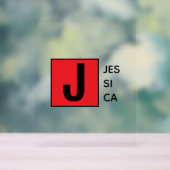 Moderne Elegante Gewone Professionele Monogram Acryl Bord (Neutraal)