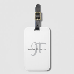 Moderne Elegante Gewone Professionele Monogram Bagagelabel